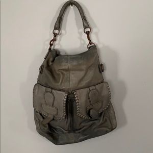 Liebeskind Hobo Bag in Steel Gray/Blue